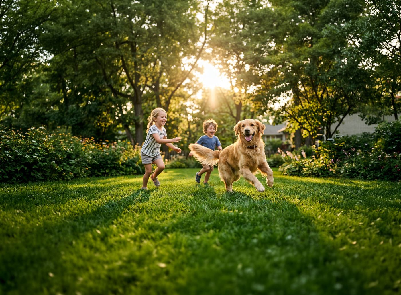 Un perro activo jugando durante el paseo